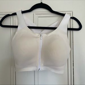 34DD White Zip Up Lululemon Sports Bra
